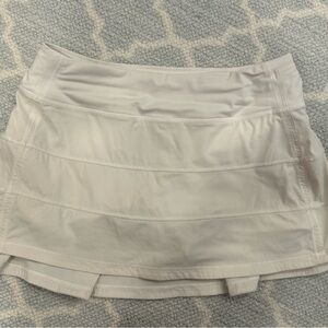 White lululemon pace rival skirt